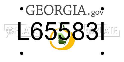 L65583I Georgia License Plate