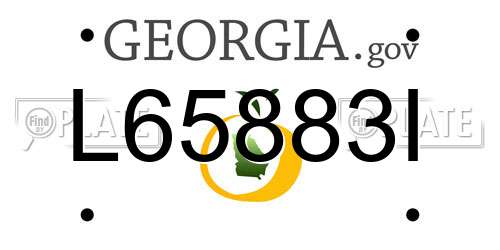 L65883I Georgia License Plate