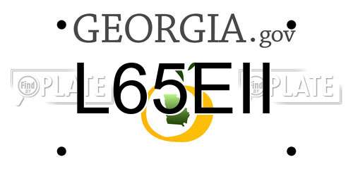 L65EII Georgia License Plate