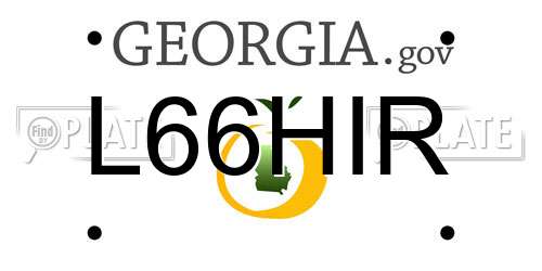 L66HIR Georgia License Plate