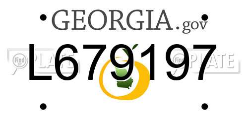 L679197 Georgia License Plate