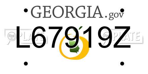 L67919Z Georgia License Plate