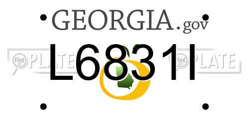L6831I Georgia License Plate