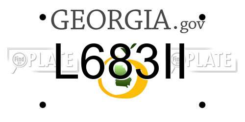 L683II Georgia License Plate