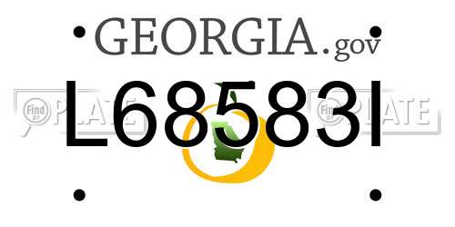 L68583I Georgia License Plate