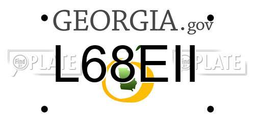 L68EII Georgia License Plate