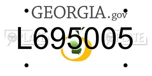L695005 Georgia License Plate