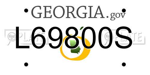 L69800S Georgia License Plate
