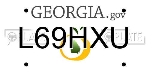 L69HXU Georgia License Plate