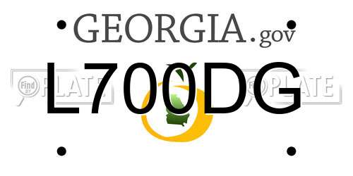 L700DG Georgia License Plate