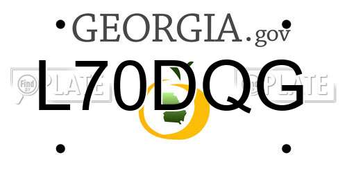 L70DQG Georgia License Plate