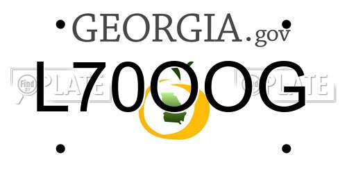 L70OOG Georgia License Plate