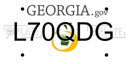 L70QDG Georgia License Plate