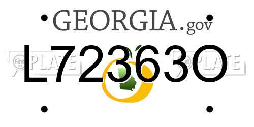 L72363O Georgia License Plate