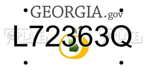 L72363Q Georgia License Plate