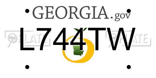 L744TW Georgia License Plate