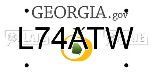 L74ATW Georgia License Plate
