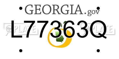 L77363Q Georgia License Plate