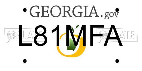 L81MFA Georgia License Plate