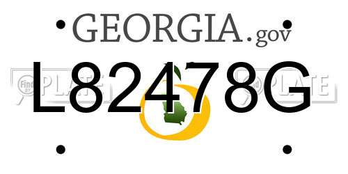 L82478G Georgia License Plate