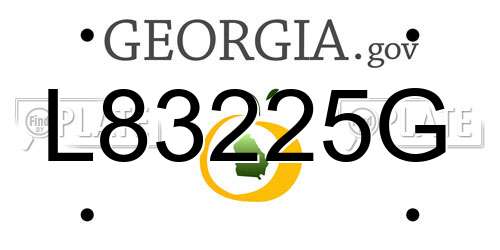L83225G Georgia License Plate