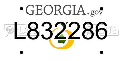 L832286 Georgia License Plate