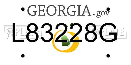 L83228G Georgia License Plate