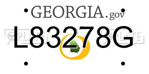 L83278G Georgia License Plate