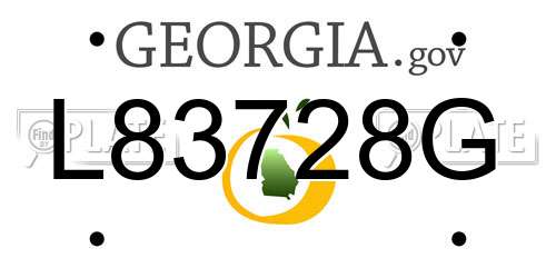 L83728G Georgia License Plate