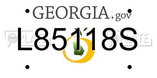 L85118S Georgia License Plate
