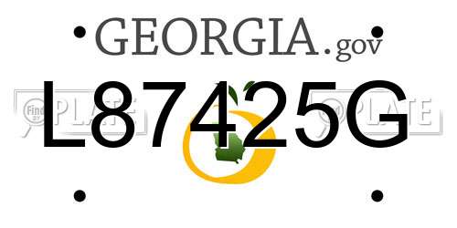 L87425G Georgia License Plate