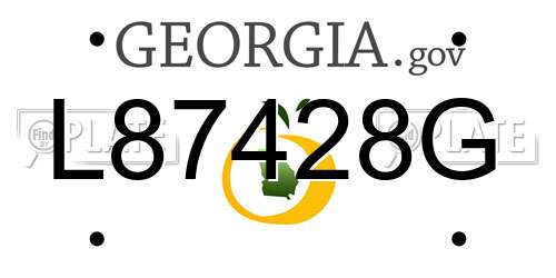 L87428G Georgia License Plate