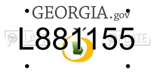 L881155 Georgia License Plate