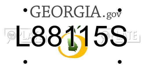 L88115S Georgia License Plate