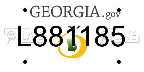 L881185 Georgia License Plate