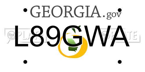 L89GWA Georgia License Plate