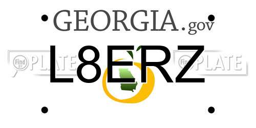 L8ERZ Georgia License Plate