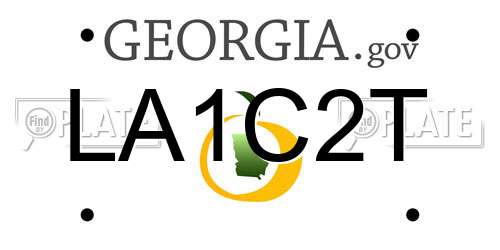 LA1C2T Georgia License Plate