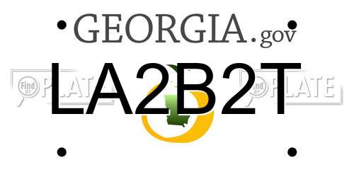 LA2B2T Georgia License Plate