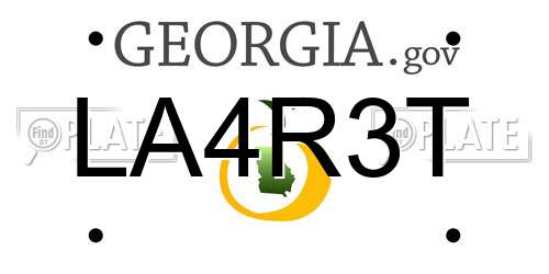 LA4R3T Georgia License Plate
