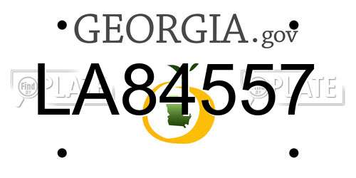 LA84557 Georgia License Plate
