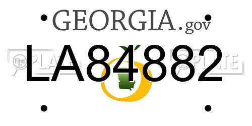 LA84882 Georgia License Plate