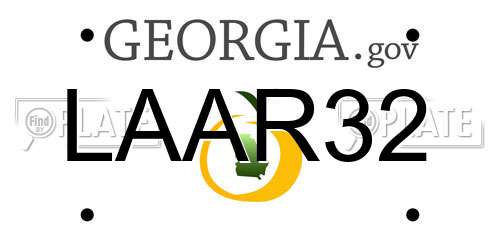 LAAR32 Georgia License Plate