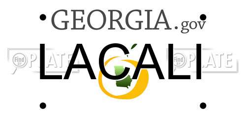 LACALI Georgia License Plate