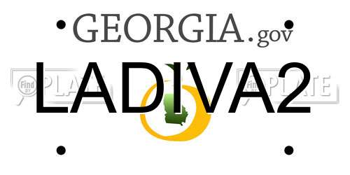 LADIVA2 Georgia License Plate