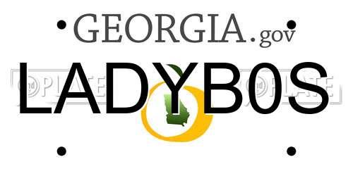 LADYB0S Georgia License Plate