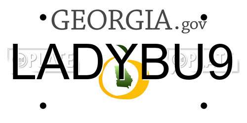 LADYBU9 Georgia License Plate
