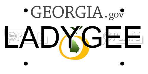 LADYGEE Georgia License Plate