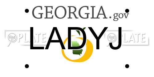 LADYJ Georgia License Plate