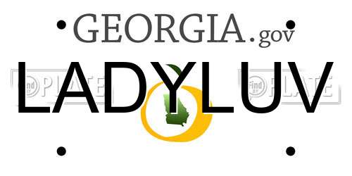 LADYLUV Georgia License Plate